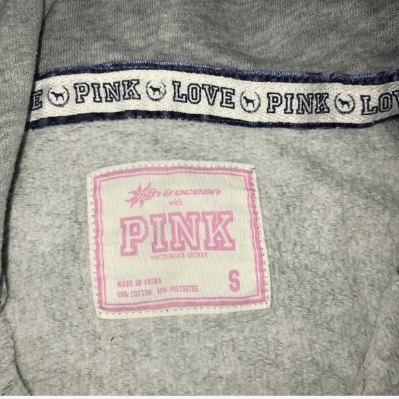 VS PINK Victoria’s Secret Auburn Zip Up Bling Sweatshirt Women’s Size Small - Picture 6 of 6
